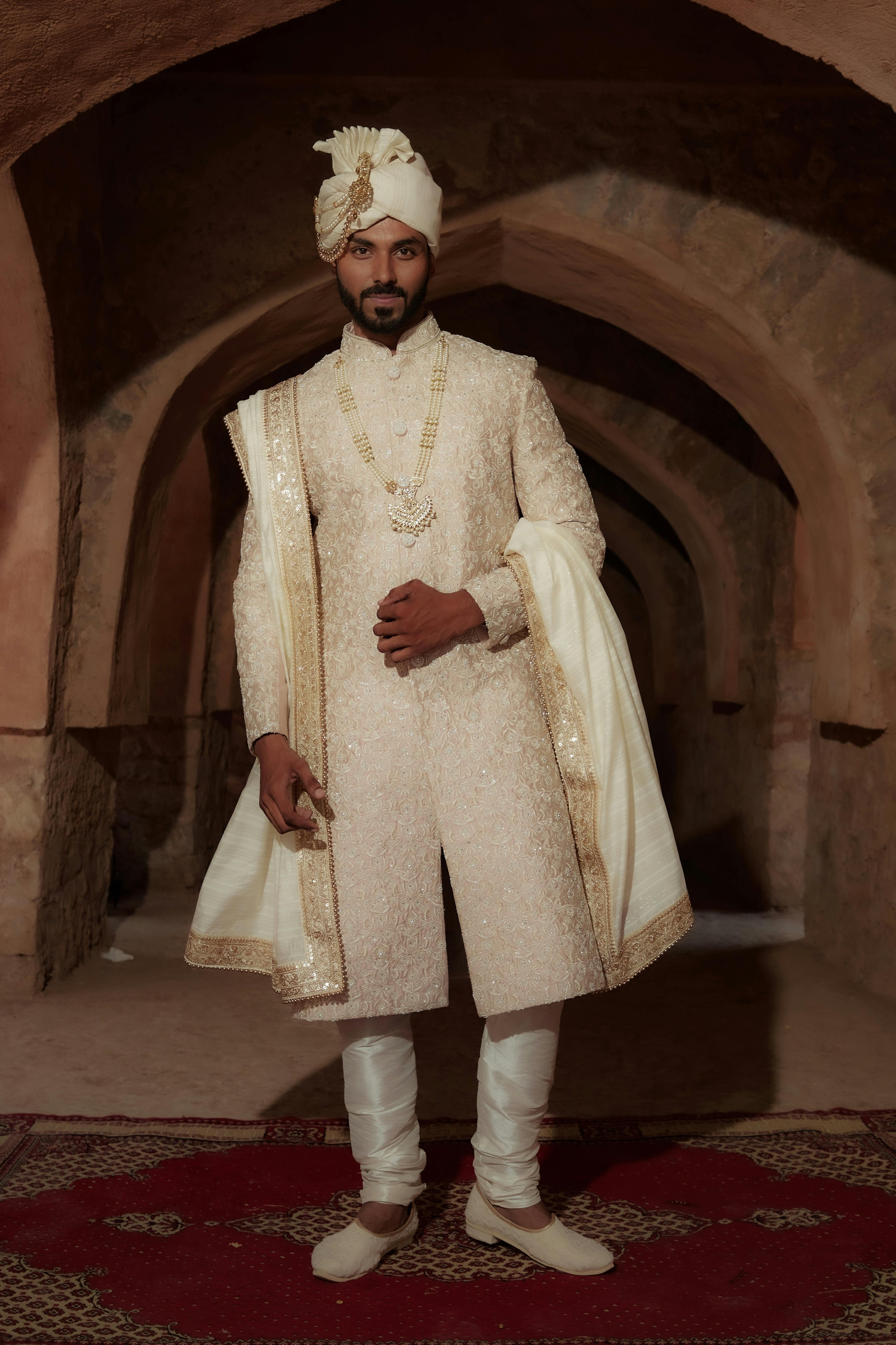 Maharaja Ivory Wedding Sherwani